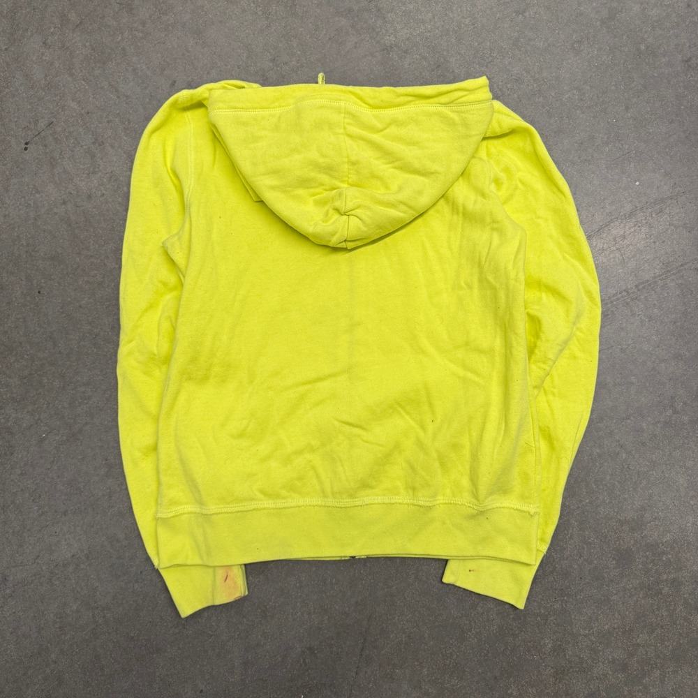 Aeropostale Womens Neon Yellow Full Zip Hoodie Athl Dept NY Graphic Large - Picture 2 of 5